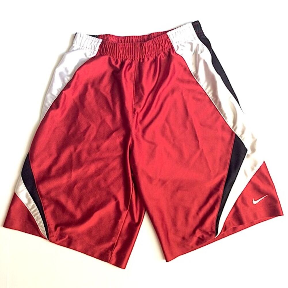 NIKE Basketball Shorts Boys 8 Red White Black